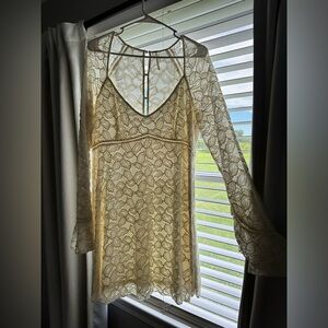 Free people ivory lace dress